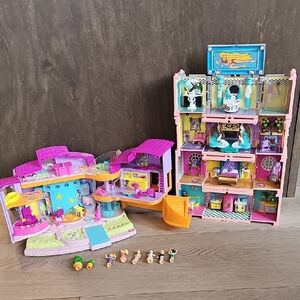 Vintage‎ Bluebird & Polly Pocket Lot - Clubhouse & Mansion Rooms